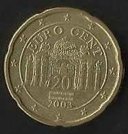 MONEDA AUSTRIA - EURO CENT (POSTERIOR)