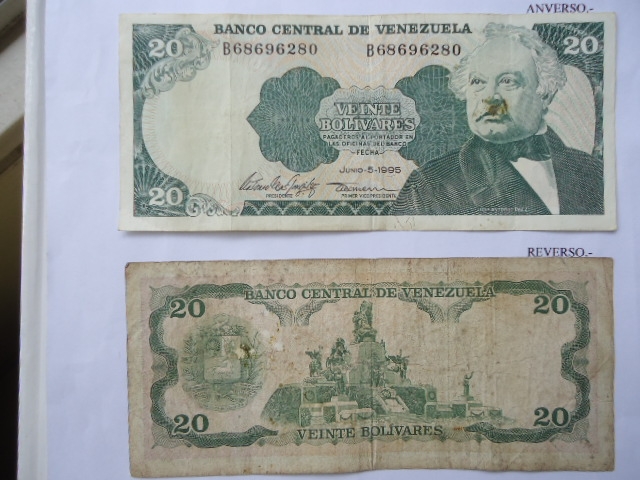 Bco.Central de V/zuela-(Anv.) General Jos� A. Paez. (Rev.) Monumento y Escudo.