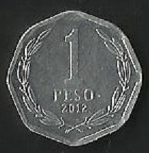 MONEDA DE CHILE UN PESO - FRONTAL
