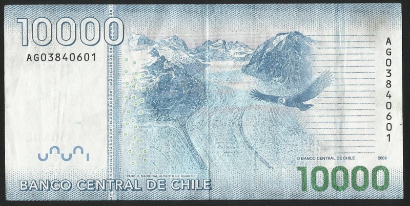 PARQUE NACIONAL ALBERTO DE AGOSTINI - DIEZ MIL PESOS (POSTERIOR)