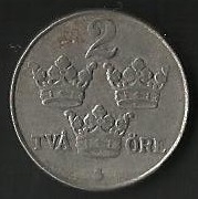 MONEDA DE SUECIA - CORONAS (FRONTAL)