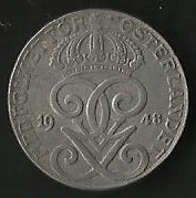 MONEDA DE SUECIA - CORONAS (POSTERIOR)