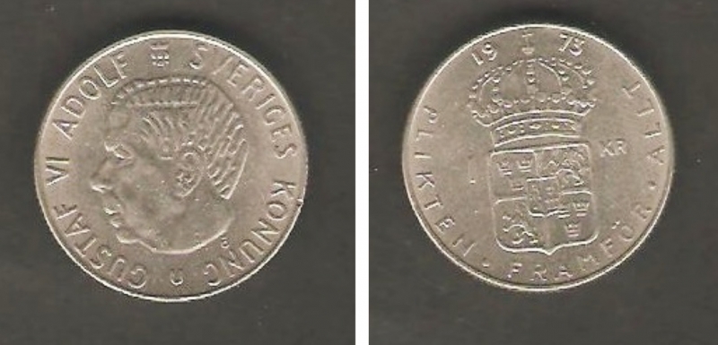 Rey Gustaf VI Adolf y Escudo