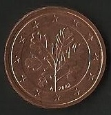 MONEDA DOS EURO CENT - POSTERIOR