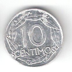 10 cts pta Franco 1959 Hojas de olivo BC