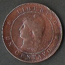LIBERTAD ARGENTINA PATACON 1895 (FRONTAL)