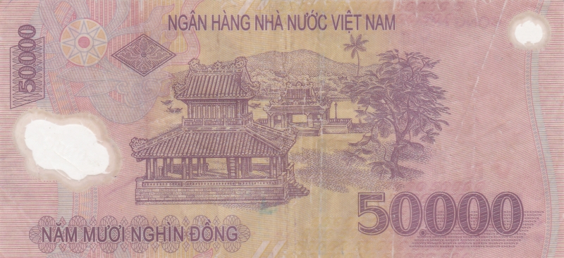 REVERSO BILLETE VIETNAM