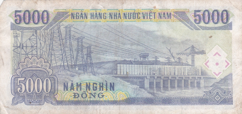 REVERSO BILLETE VIETNAM