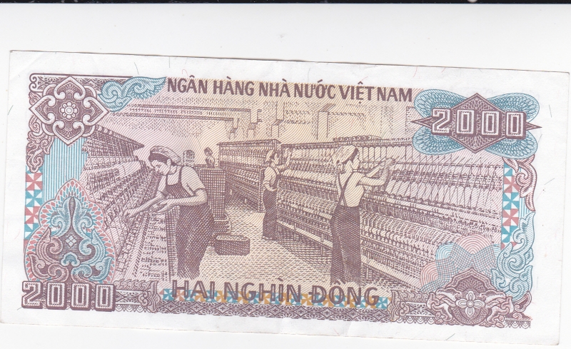 REVERSO BILLETE VIETNAM