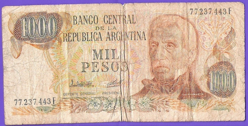BANCO CENTRAL DE ARGENTINA - GRAL SAN MARTIN. ( ANBERSO)