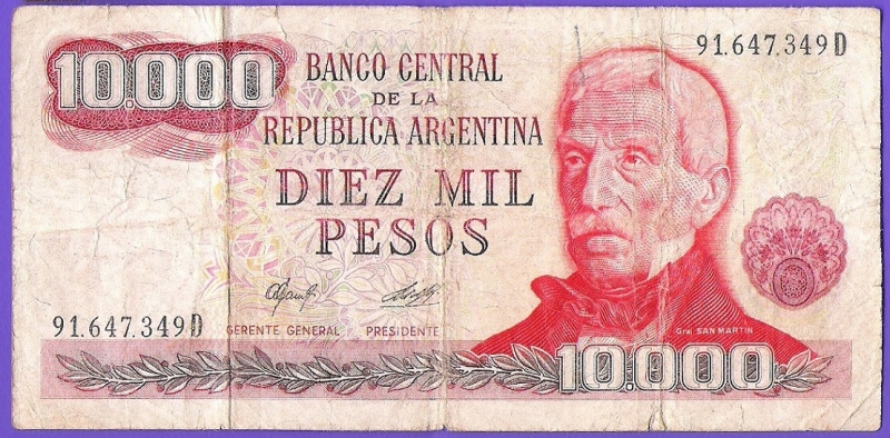 BANCO CENTRAL DE ARGENTINA - GRAL SAN MARTIN. ( ANBERSO)