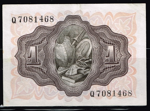 Reverso de billete de 1 peseta del Banco de Espa�a
