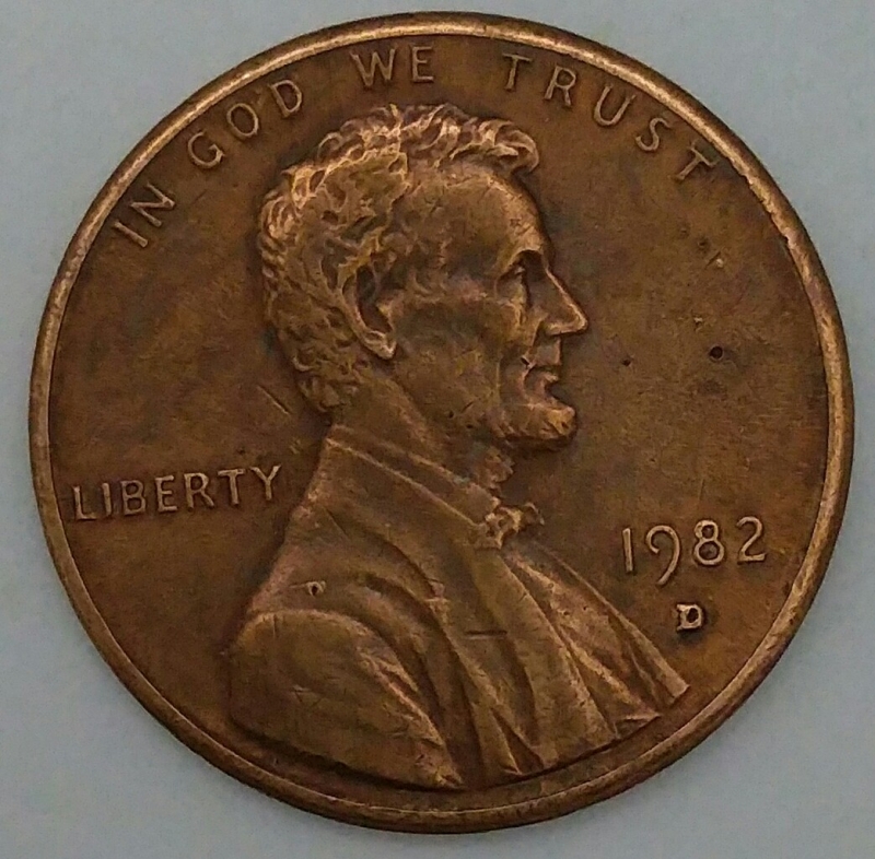 1982 D one cent
