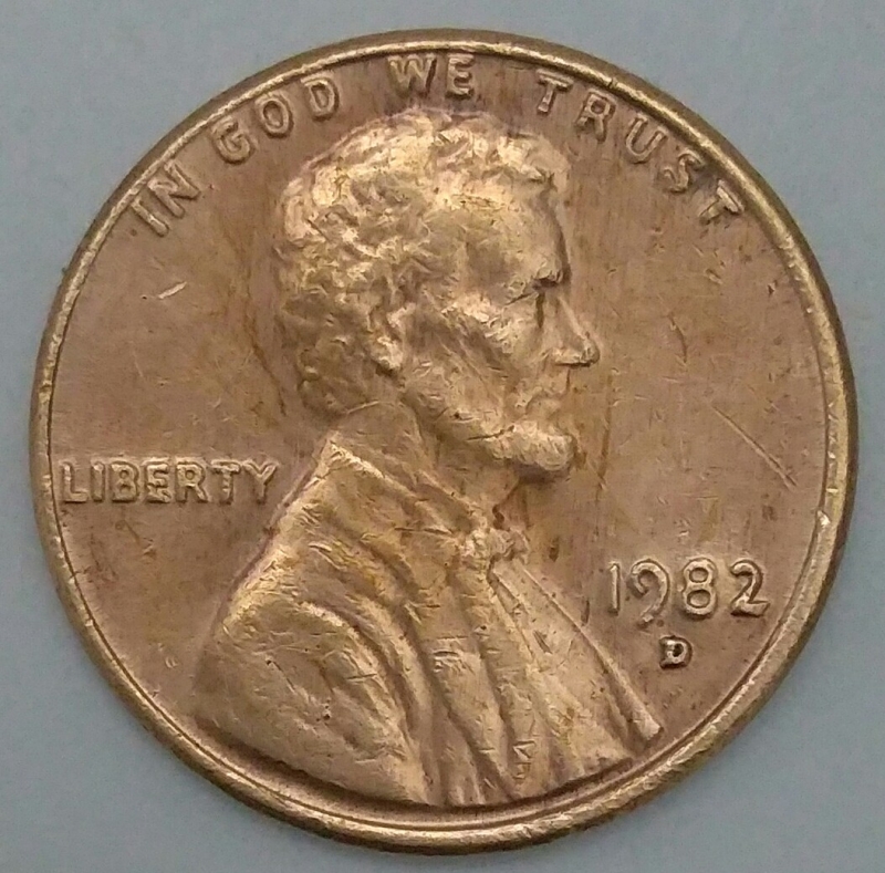 1982 D one cent