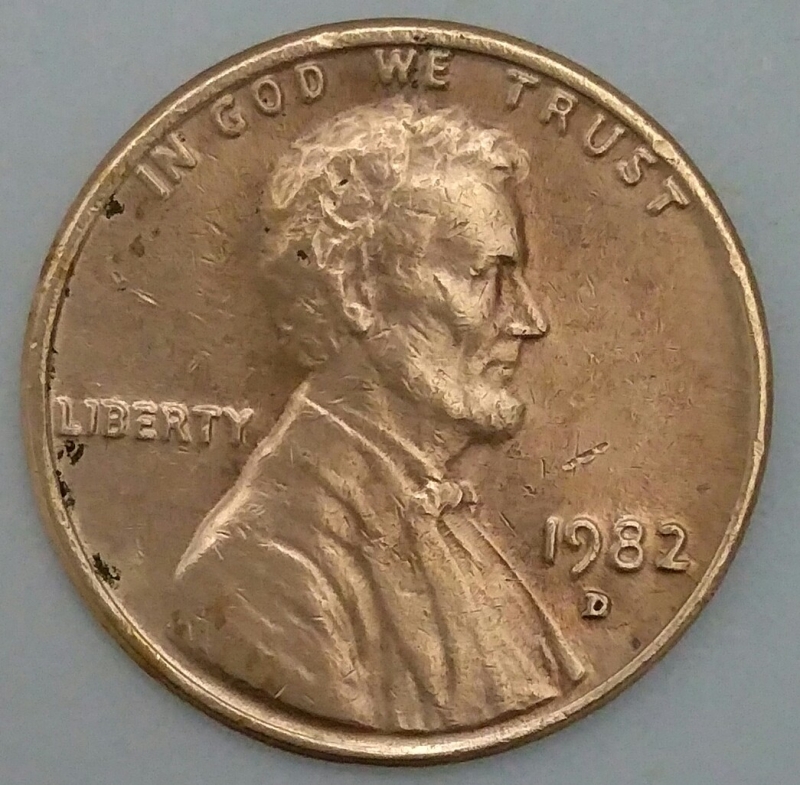 1982 D one cent