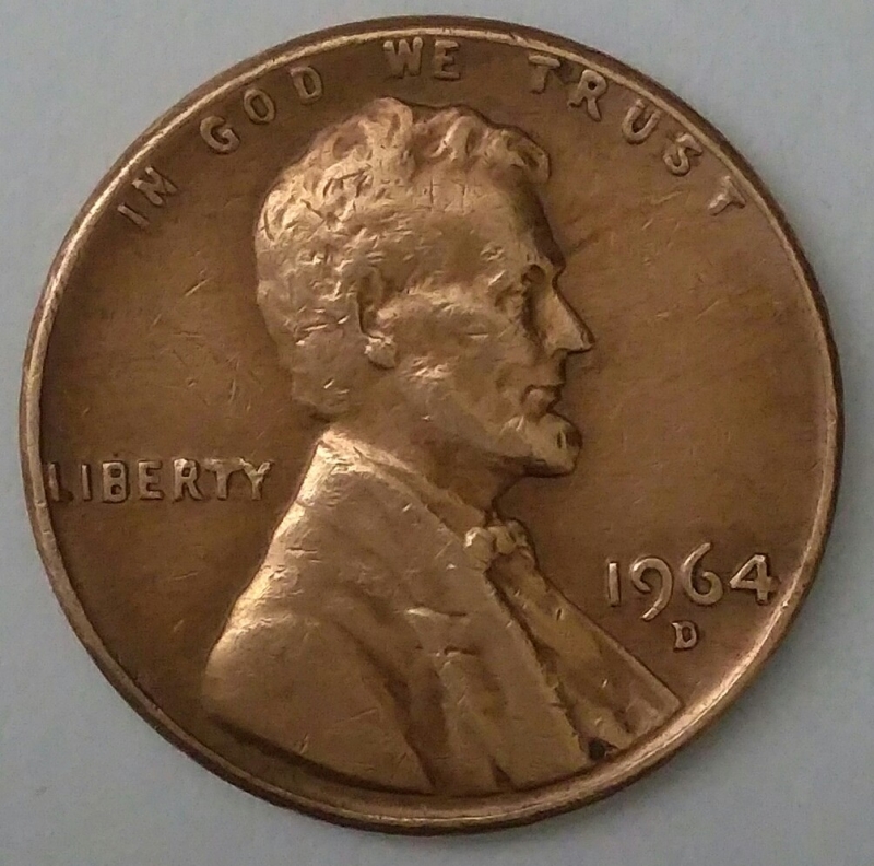 1964 - D one cent