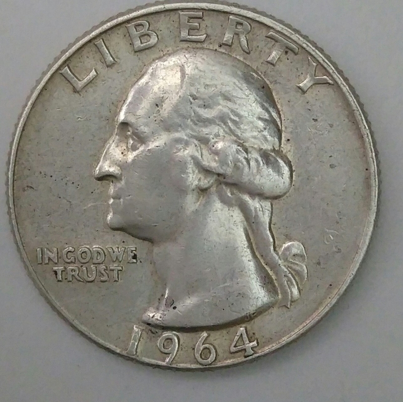 1964 plata quarter dollar