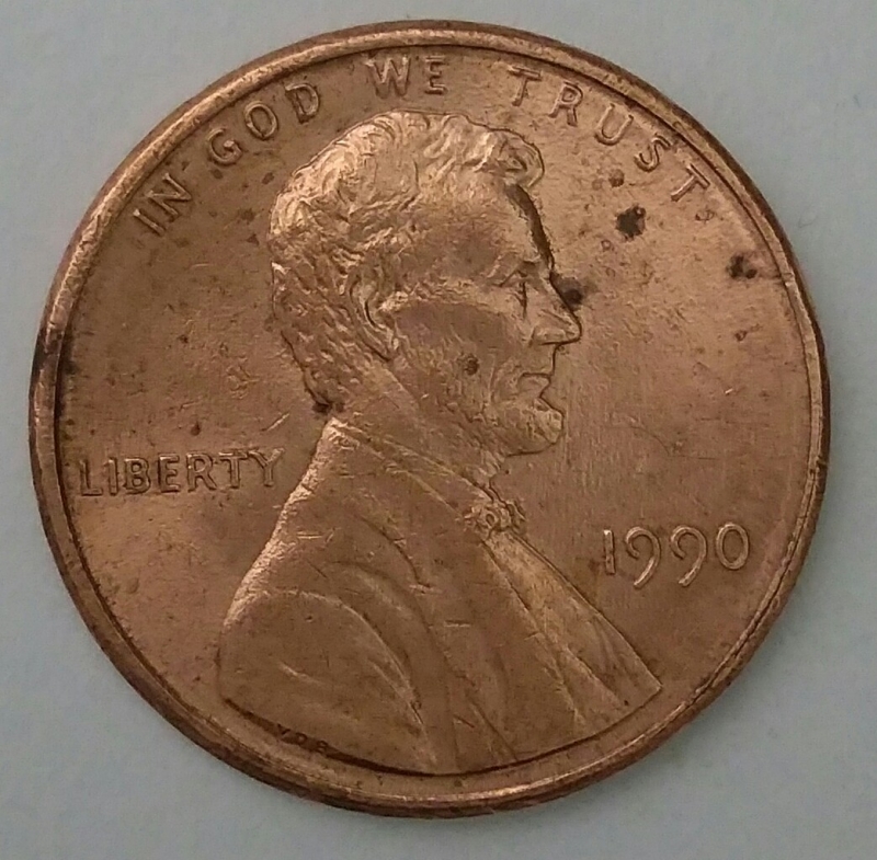 1990 one cent