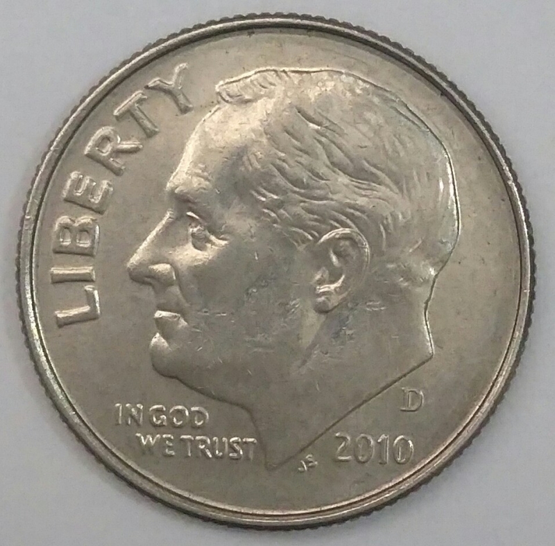 2010 D one dime