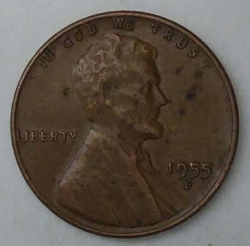 1955 D one cent