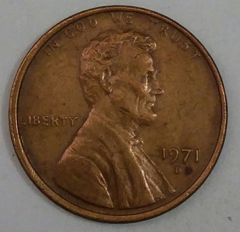 1971 D one cent