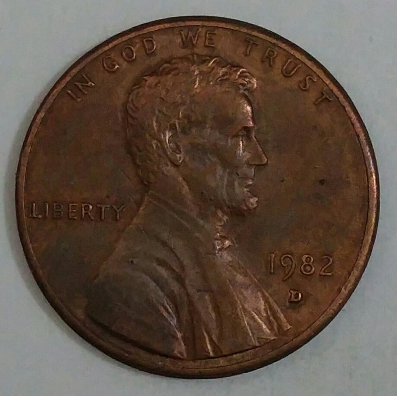 1982 D one cent
