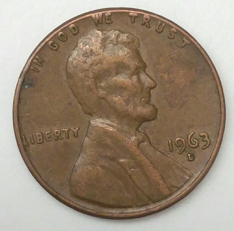 1963 D one cent
