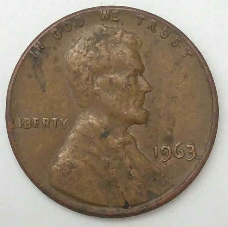 1963 one cent