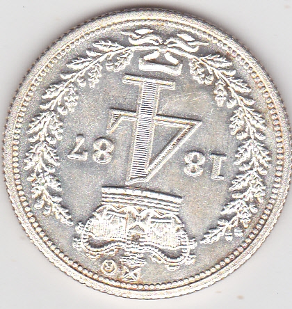reina Victoria Regina (reverso)
