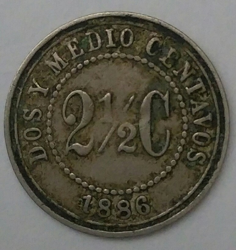 1886 - 2 2/5 centavo