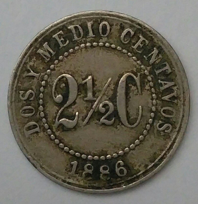 1886 - 2 2/5 centavo
