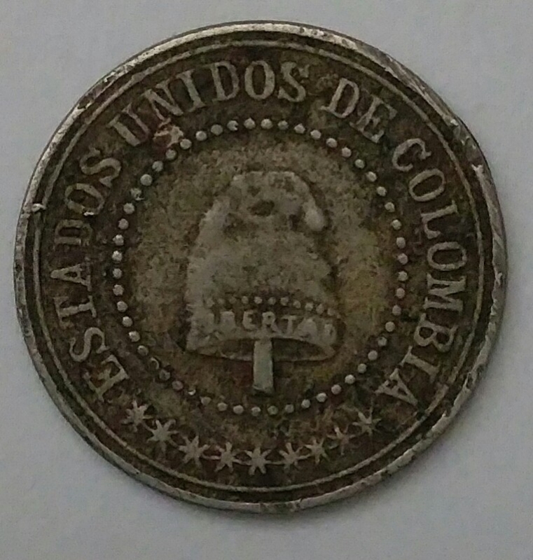 1881- 2 2/5 centavo