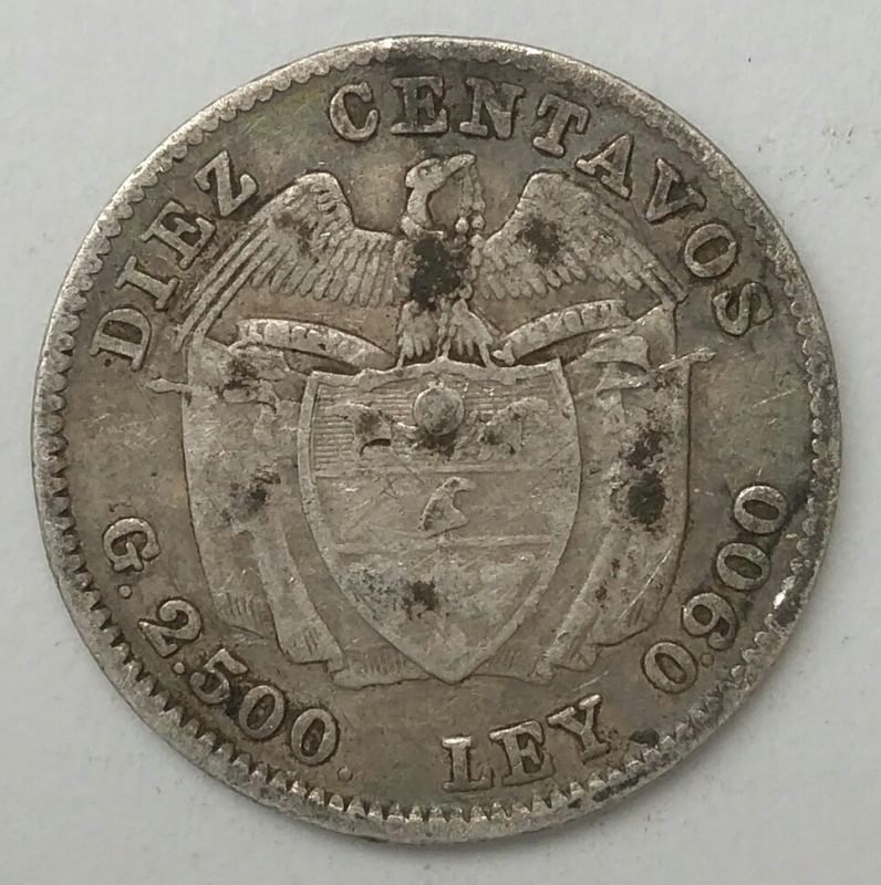 1911 plata 10 centavos