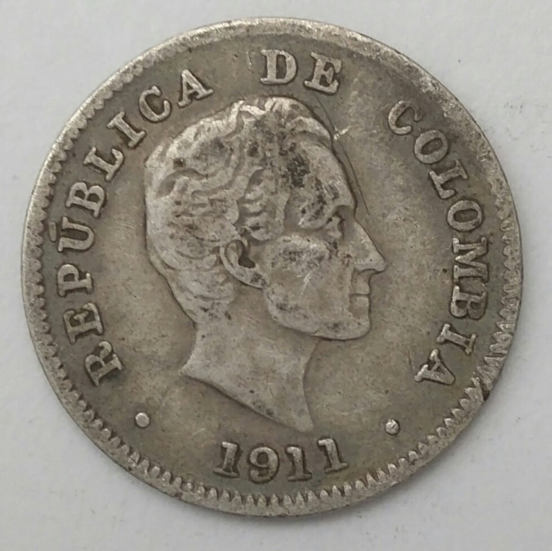 1911 plata 10 centavos
