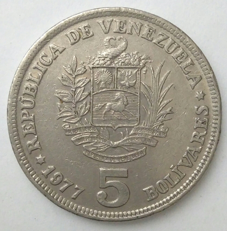 1977 - 5 bolivares