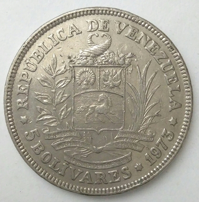 1973 - 5 bolivares