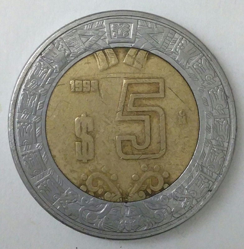 1999 - 5 pesos
