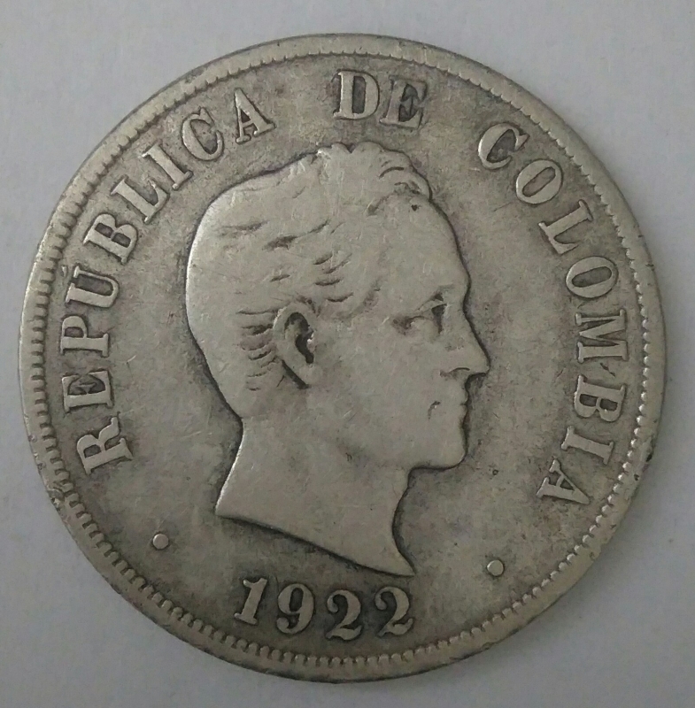1922 plata 50 centavos