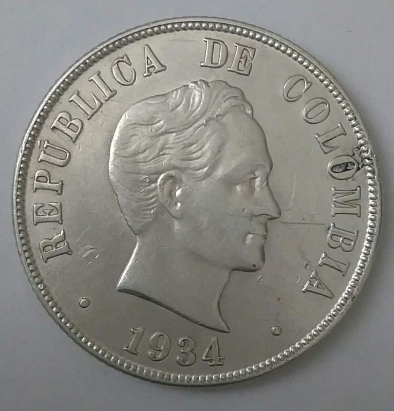 1934 plata 50 centavos