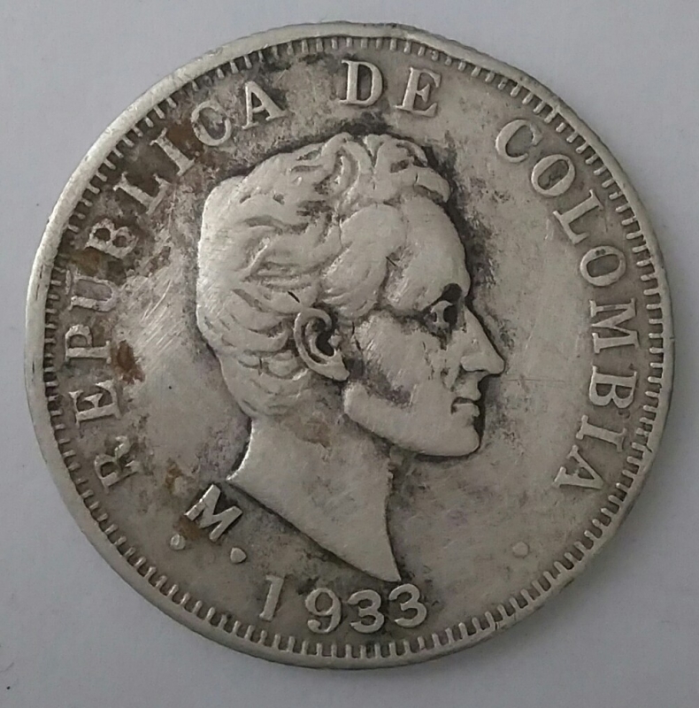 1933 plata 50 centavos
