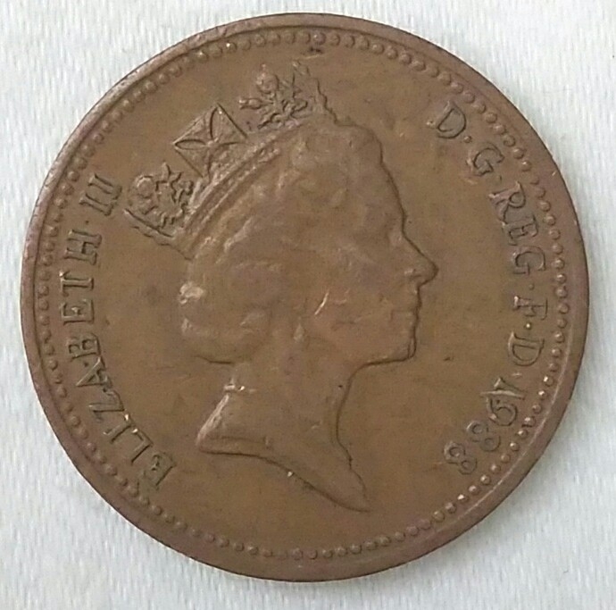 1988 - one penny