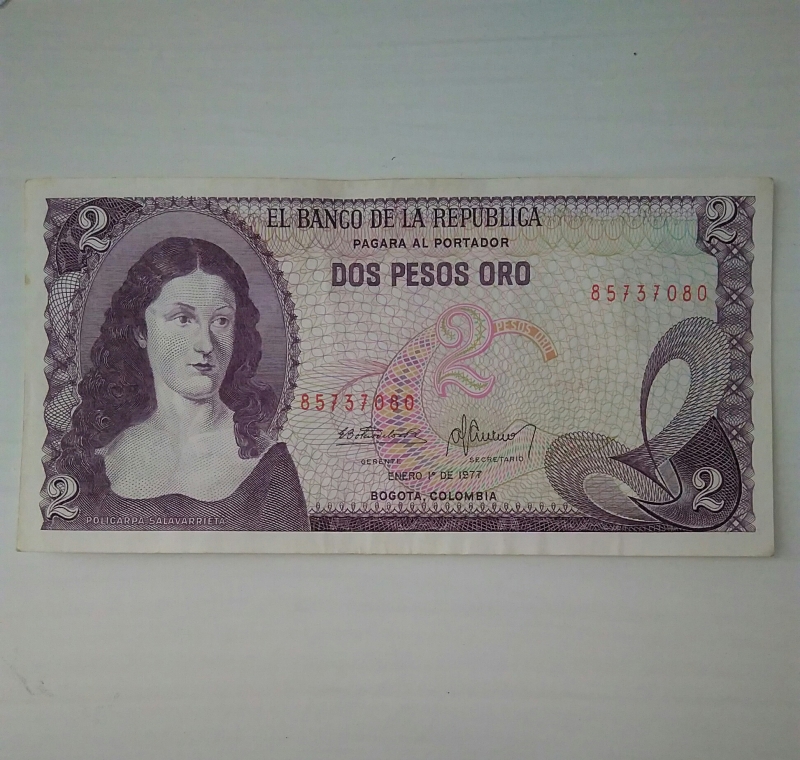 1977 - 2 pesos