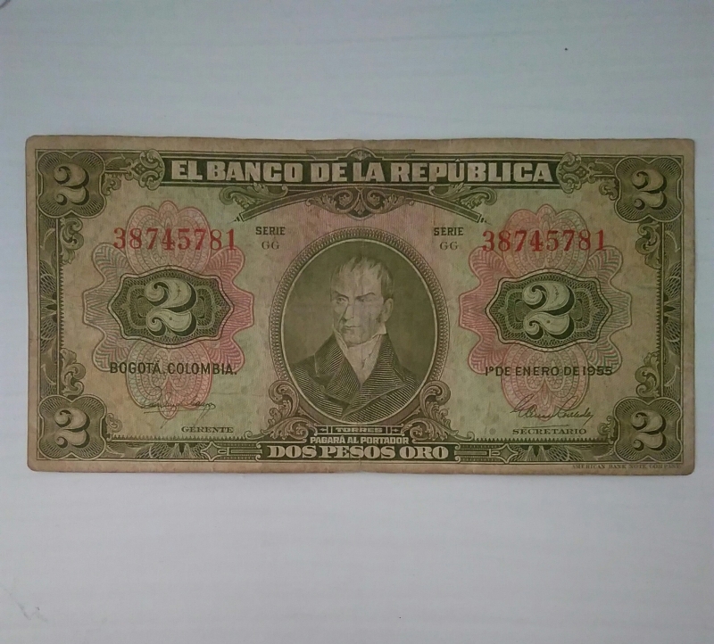 1955 - 2 pesos