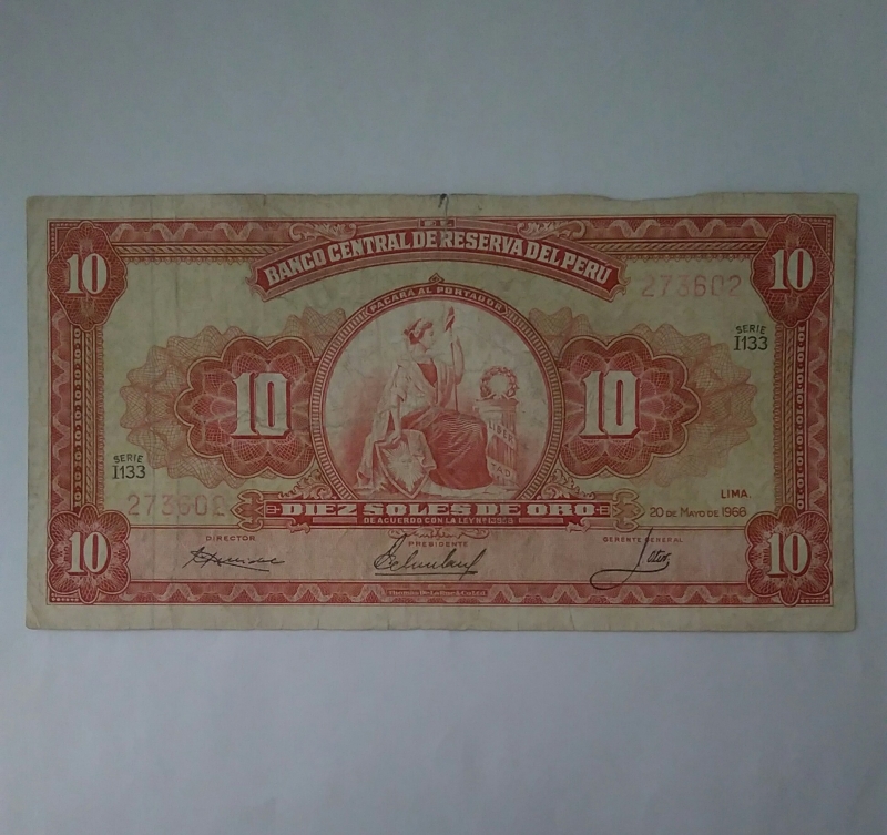 1966 - 10 soles de oro