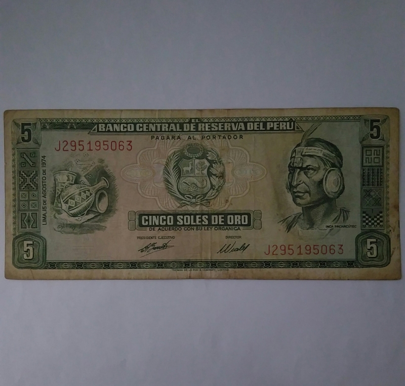 1974 - 5 soles oro