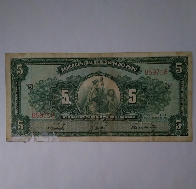 1962 - 5 soles de oro
