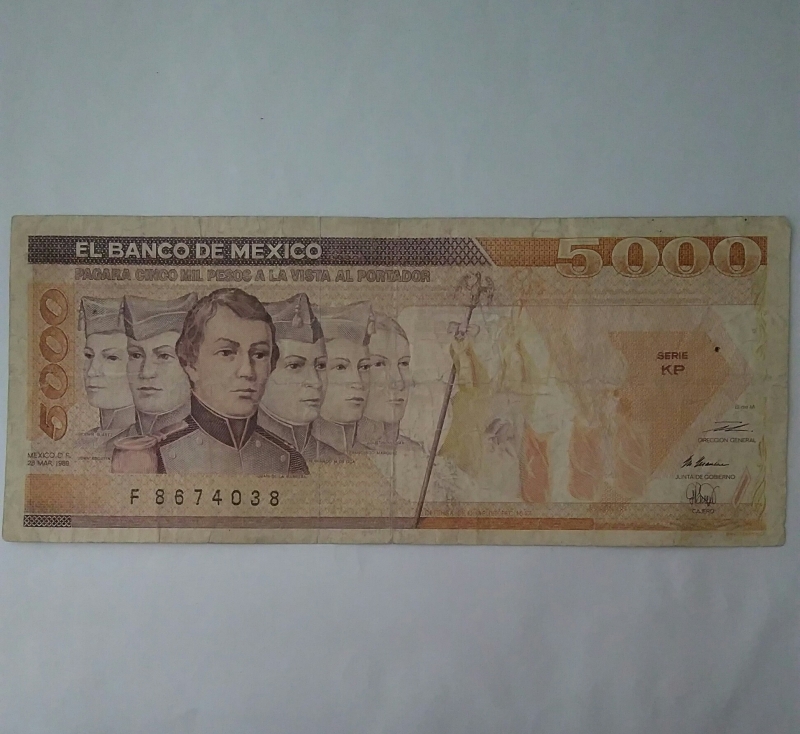 1989 - 5.000 pesos