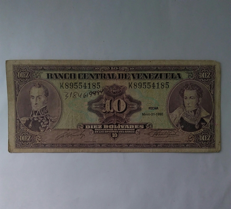 1990 - 10 bolivares