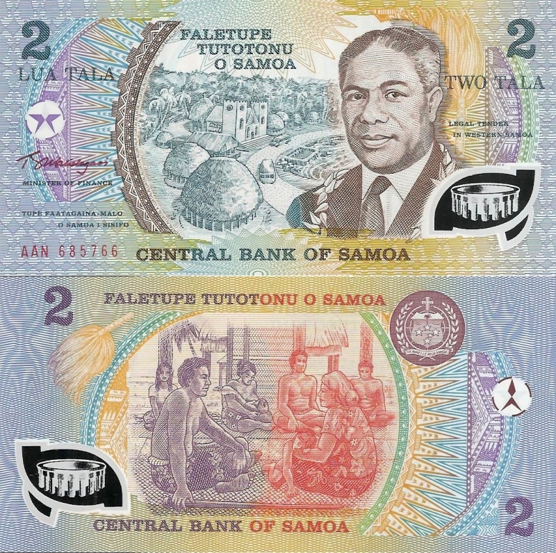 Samoa 2 Lua Tala 1990 P-3e (Pol�mero)