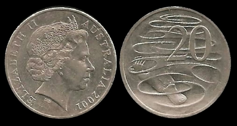 Australia: 20 Cents 2001 km403